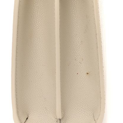 Saint Laurent Grain de Poudre Mini Classic Monogram Cassandra Top Handle Vintage White 11 of 11