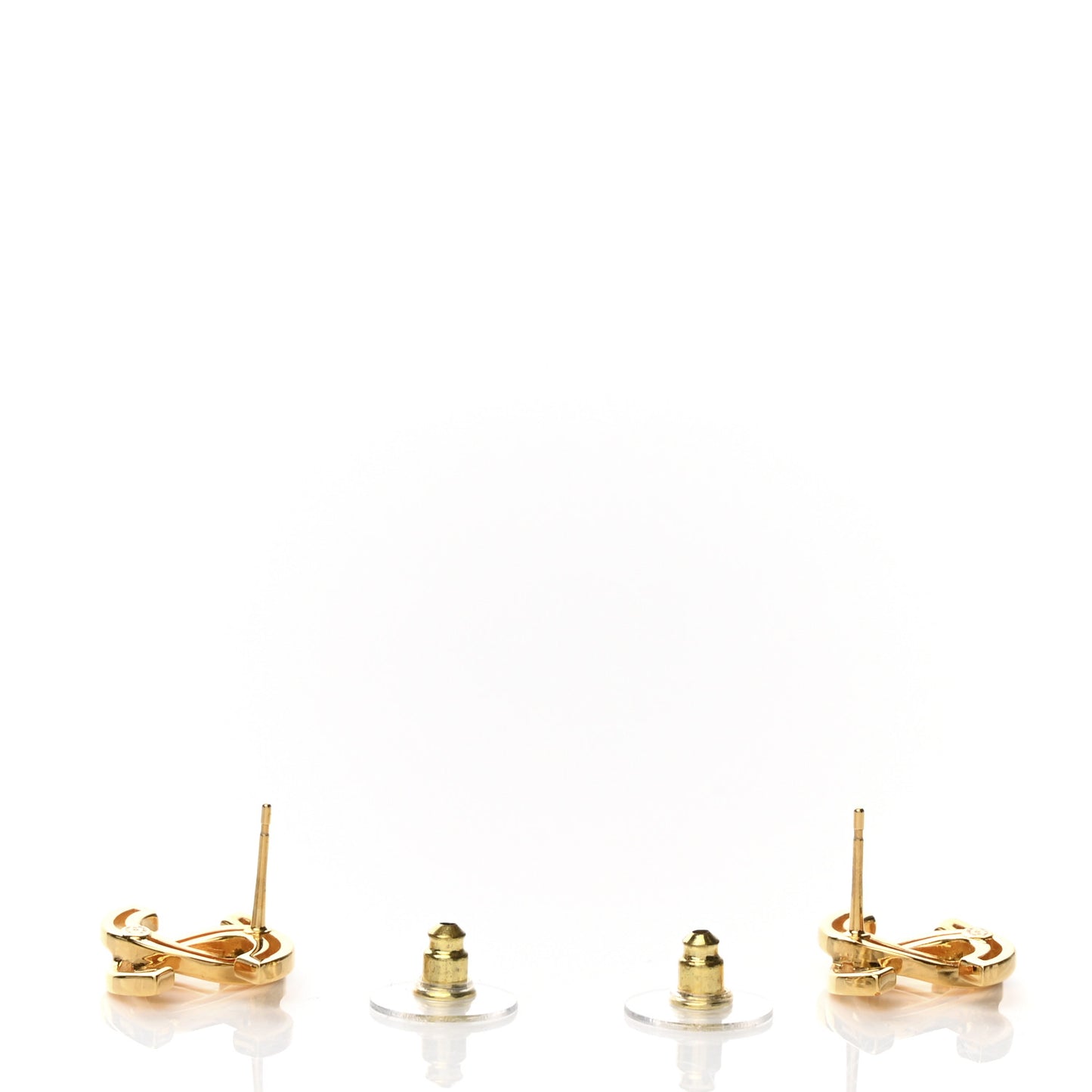 Metal Obazine CC Earrings Gold