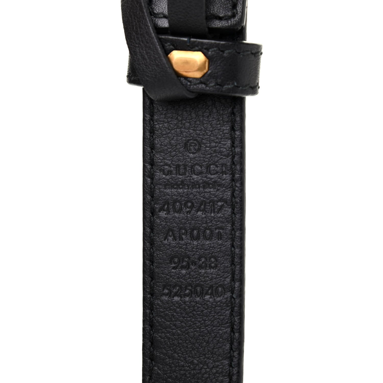 Gucci Calfskin Double G 20mm Belt 95 38 Black 3 of 4