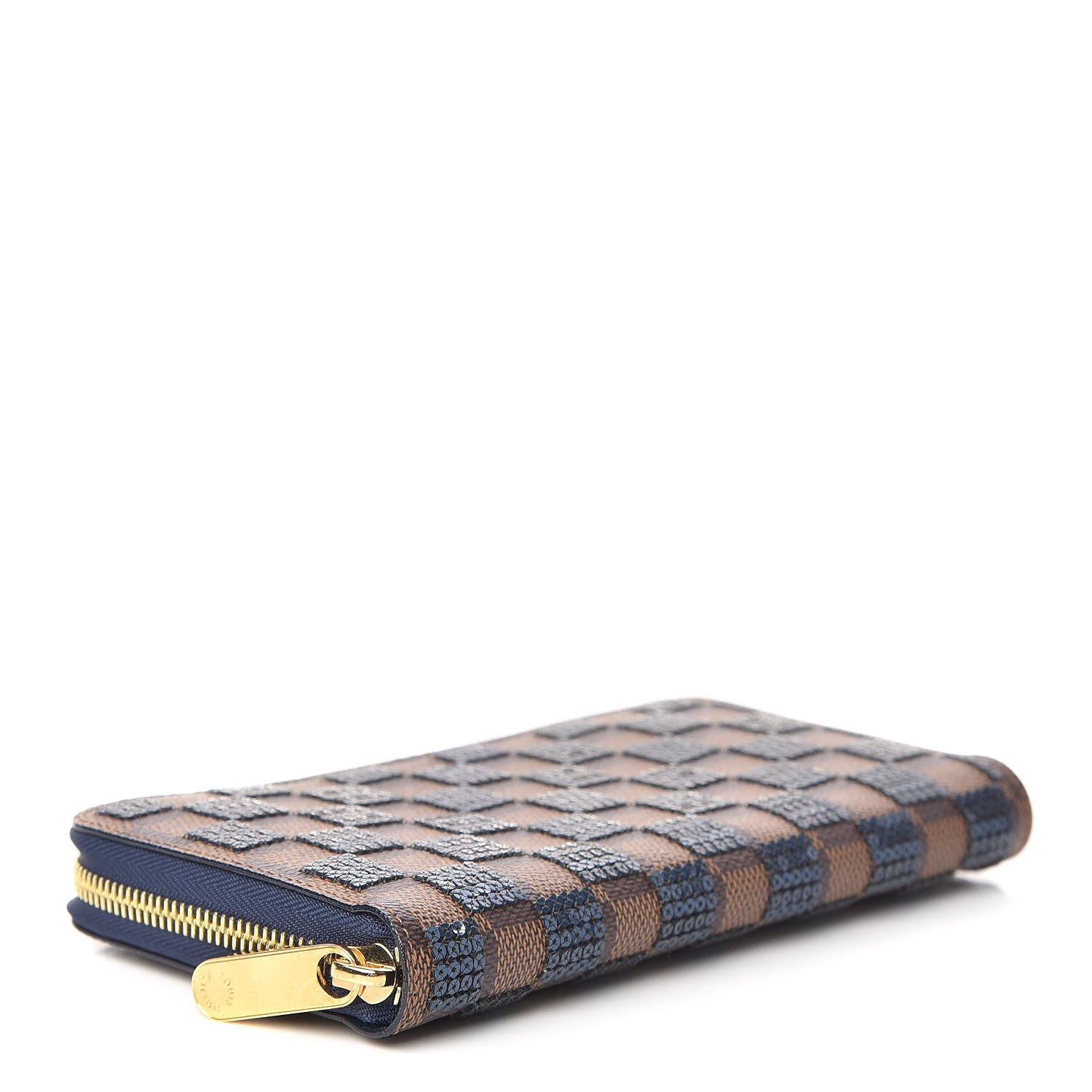 Louis Vuitton Damier Paillettes Zippy Wallet Blue 4 of 7