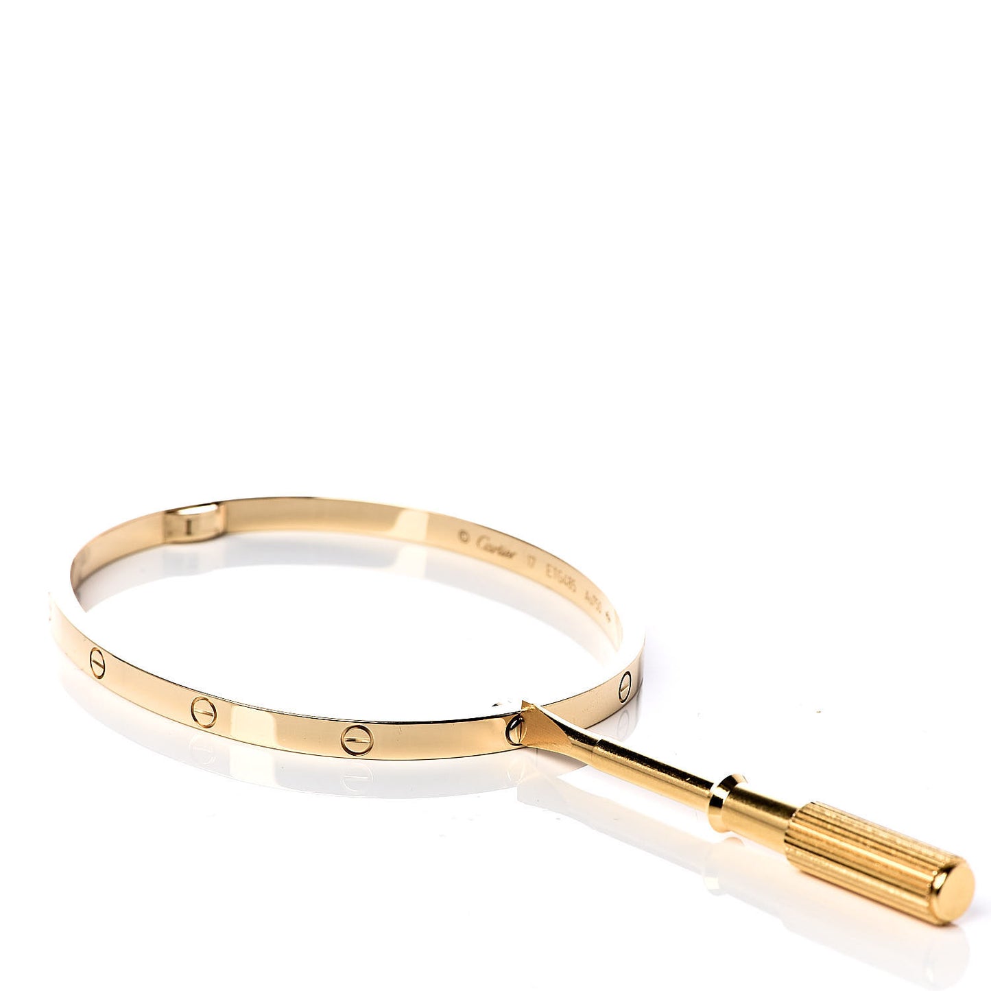 18K Yellow Gold Small LOVE Bracelet 17