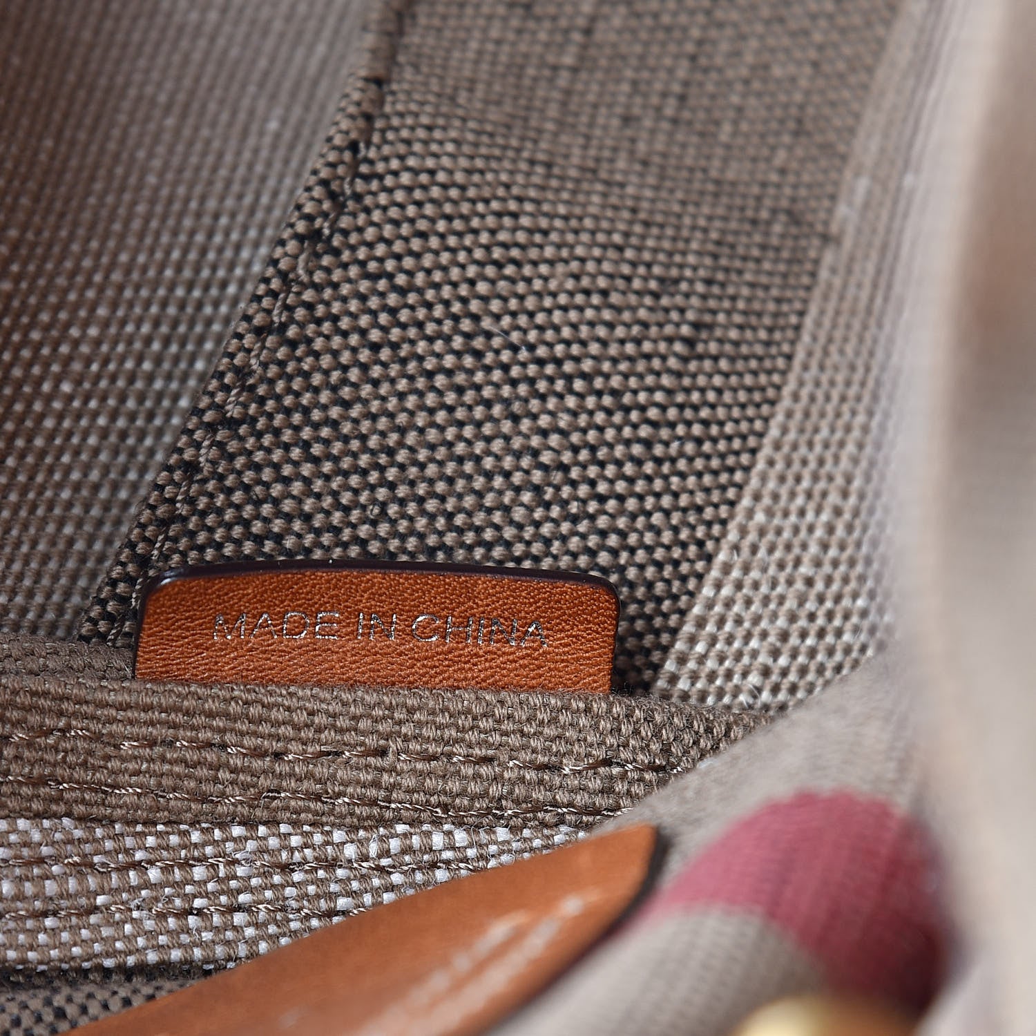 Burberry Canvas Mega Check Medium Tottenham Brit Tote Saddle Brown 7 of 16