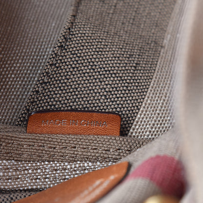 Burberry Canvas Mega Check Medium Tottenham Brit Tote Saddle Brown 7 of 16