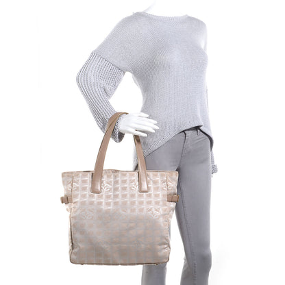Chanel Nylon Large Travel Tote Beige 2 of 7