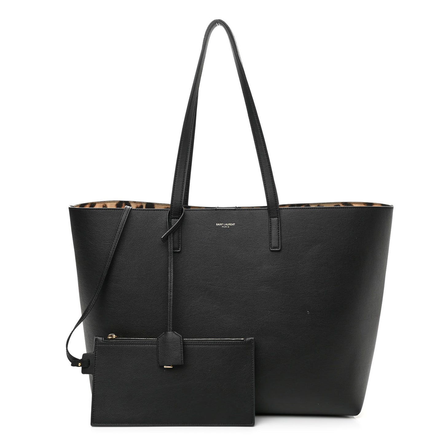Calfskin Large Shopping Tote Black