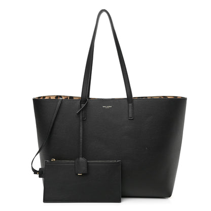 Saint Laurent Calfskin Large Shopping Tote Black 1 of 10