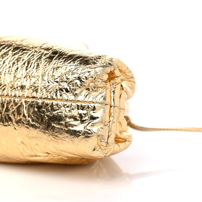 Bottega Veneta Metallic Crinkled Lambskin The Mini Pouch Oro 9 of 10