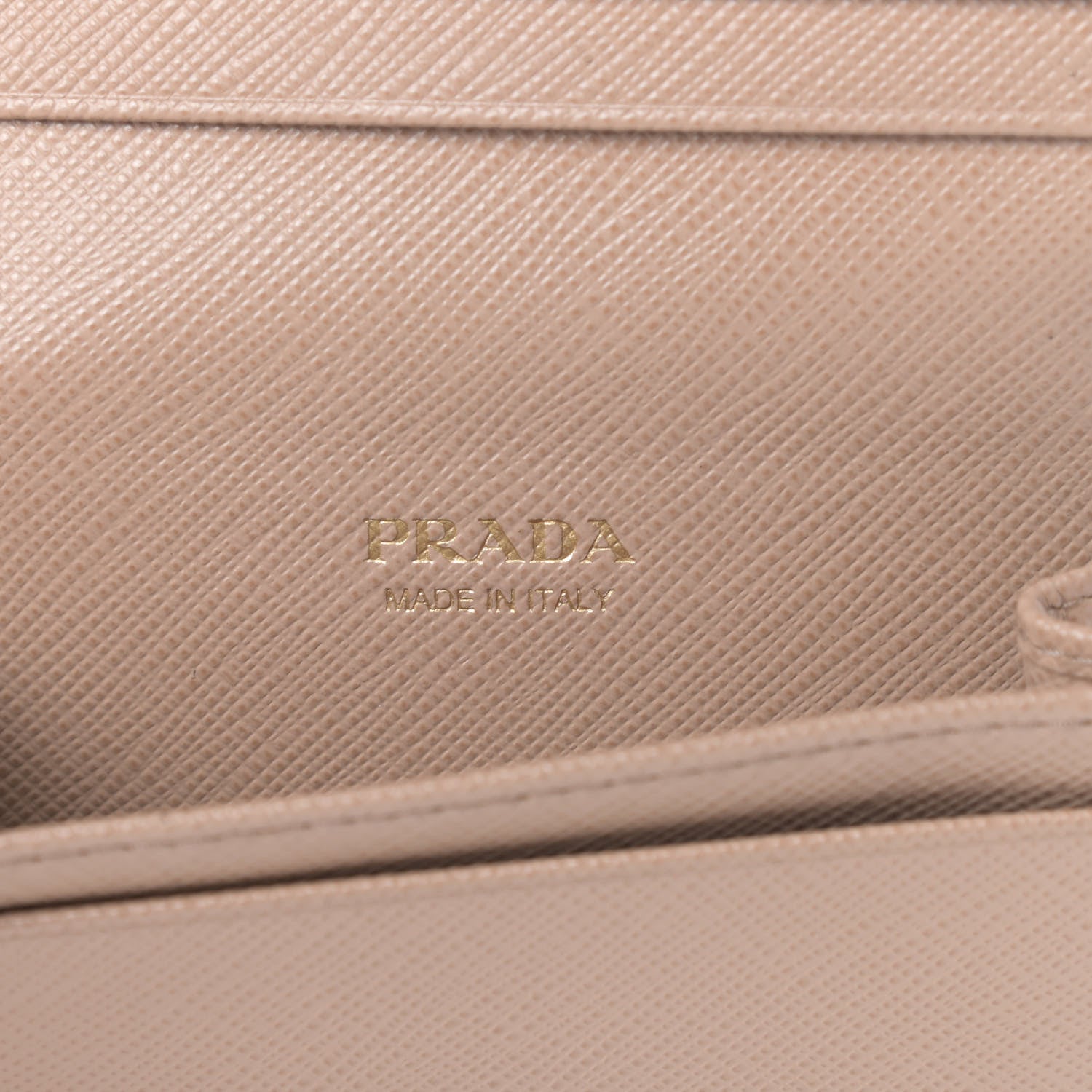 Prada Saffiano Metal Bi-Fold Card Holder Wallet Cammeo 6 of 11