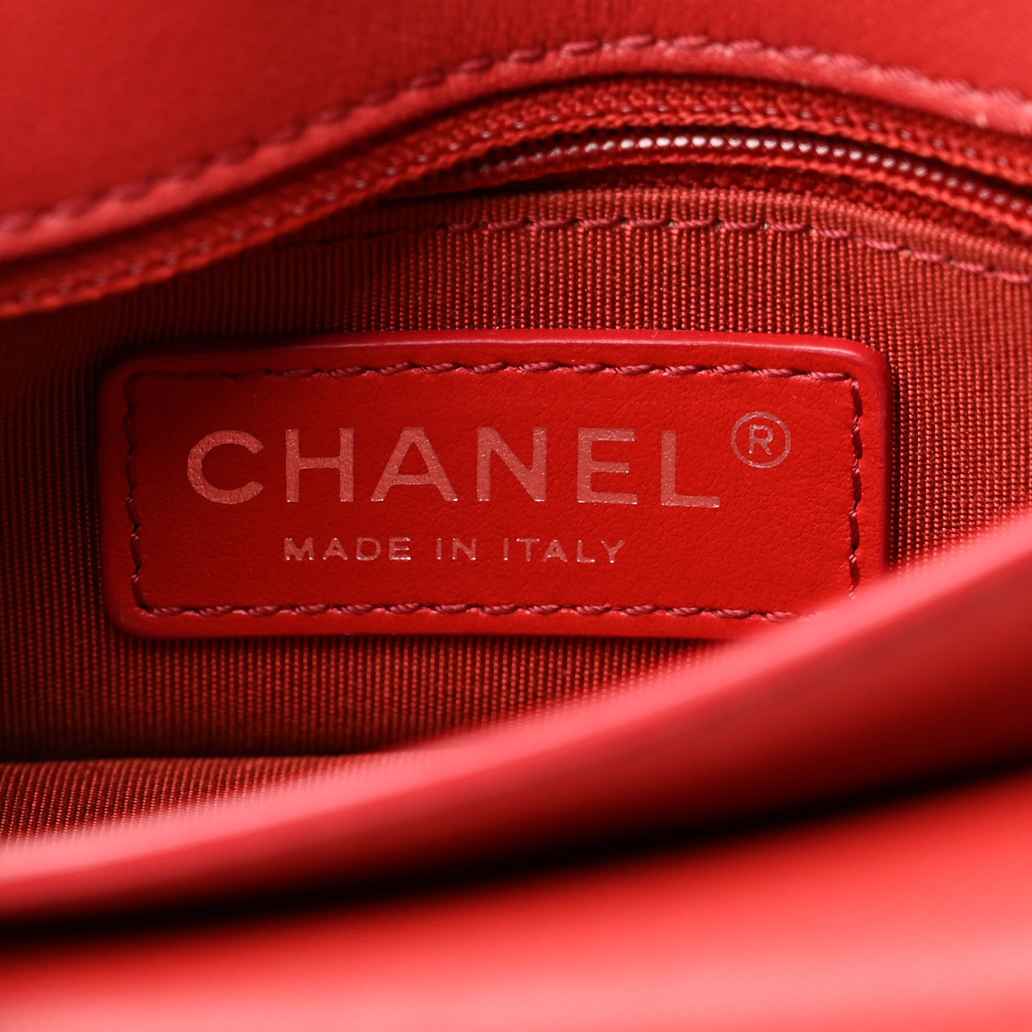 Chanel Lambskin Quilted Mini Natural CC Flap Red 6 of 16