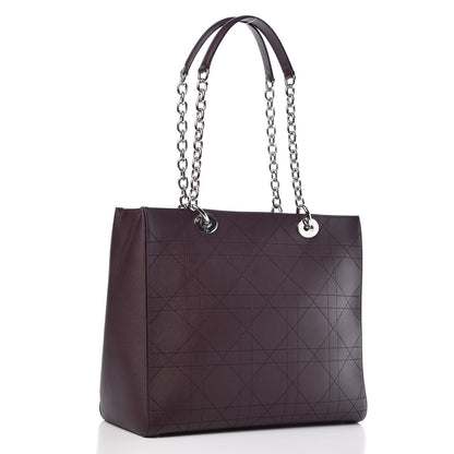 Christian Dior Grained Calfskin Cannage Medium Ultradior Tote Bordeaux 3 of 9