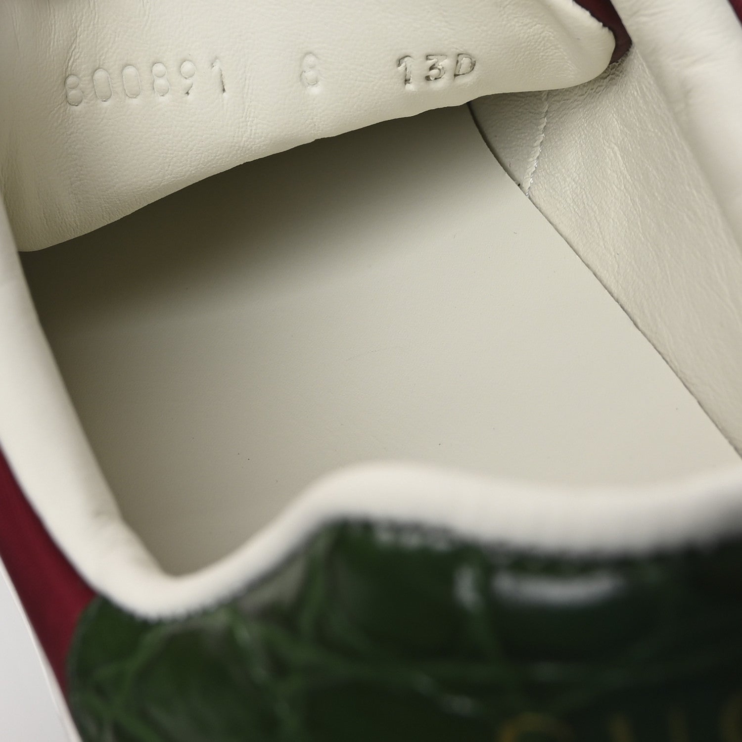 Gucci Econyl Nylon Diva Crocodile Web Mens Ace Sneakers 8 Rosso Ancora Vert 8 of 9