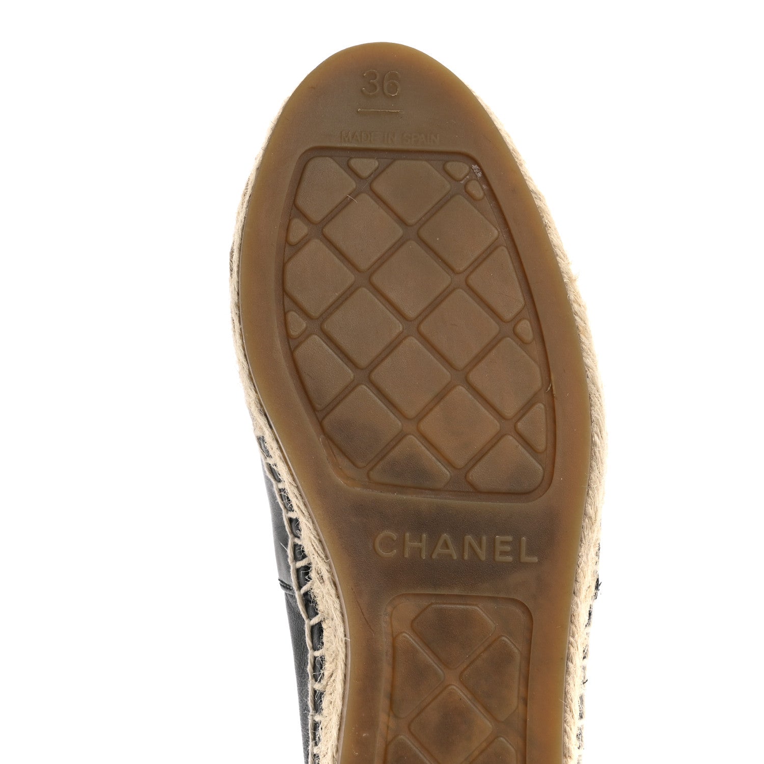 Chanel Lambskin CC Espadrilles 36 Black 8 of 11
