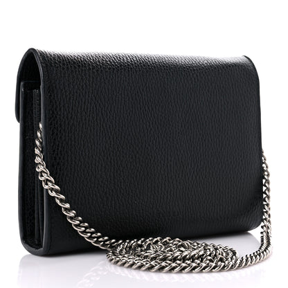 Gucci Calfskin Mini Dionysus Chain Wallet Black 2 of 13