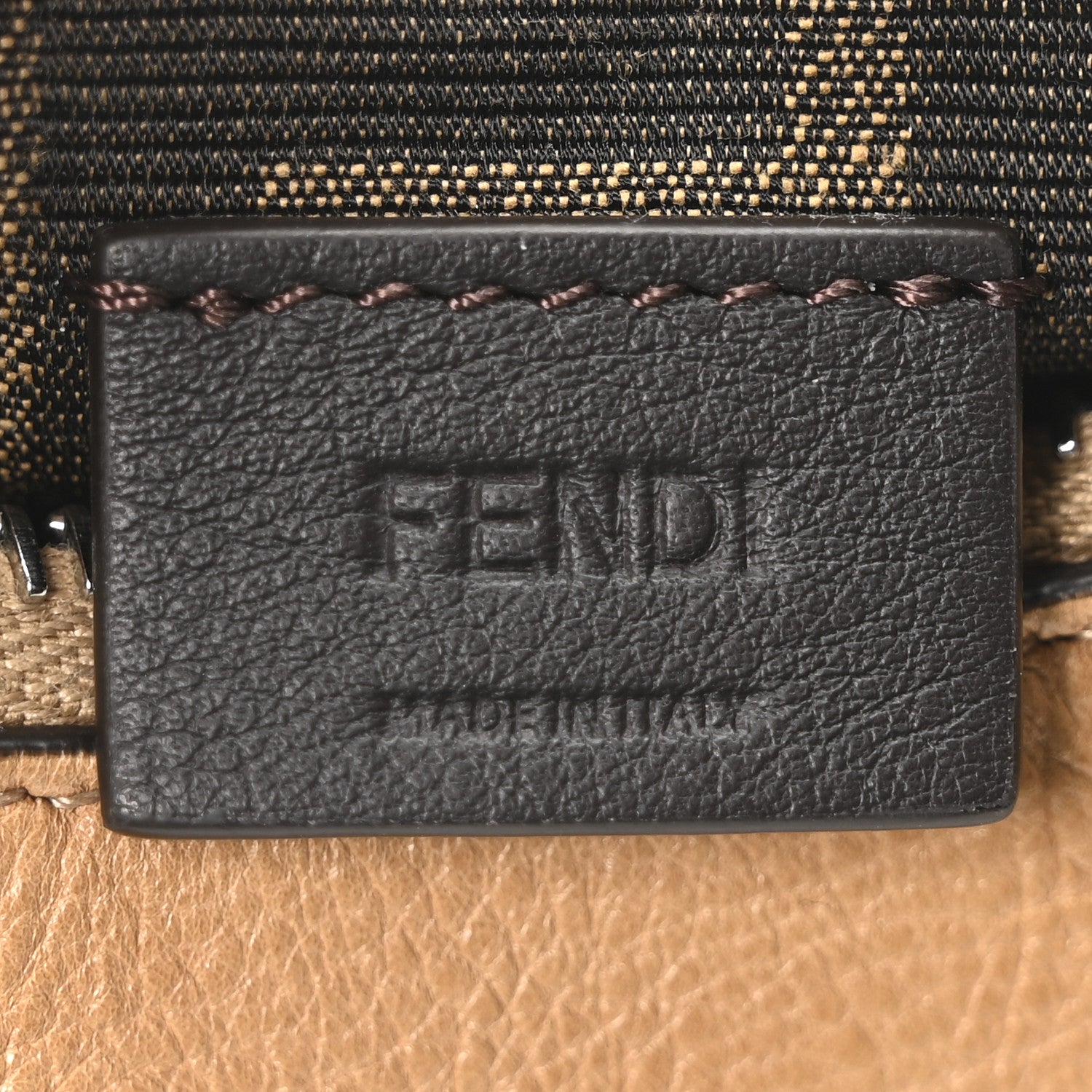 Fendi Vitello Grace Nano Fendigraphy Hobo Charm Miele Scuro 5 of 9