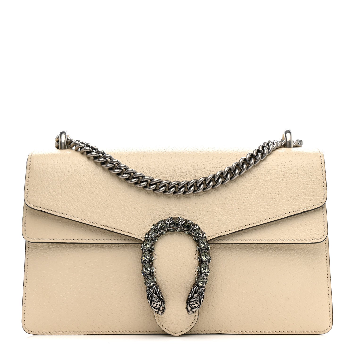 Gucci Textured Calfskin Crystal Small Dionysus Shoulder Bag Mystic White 1 of 12