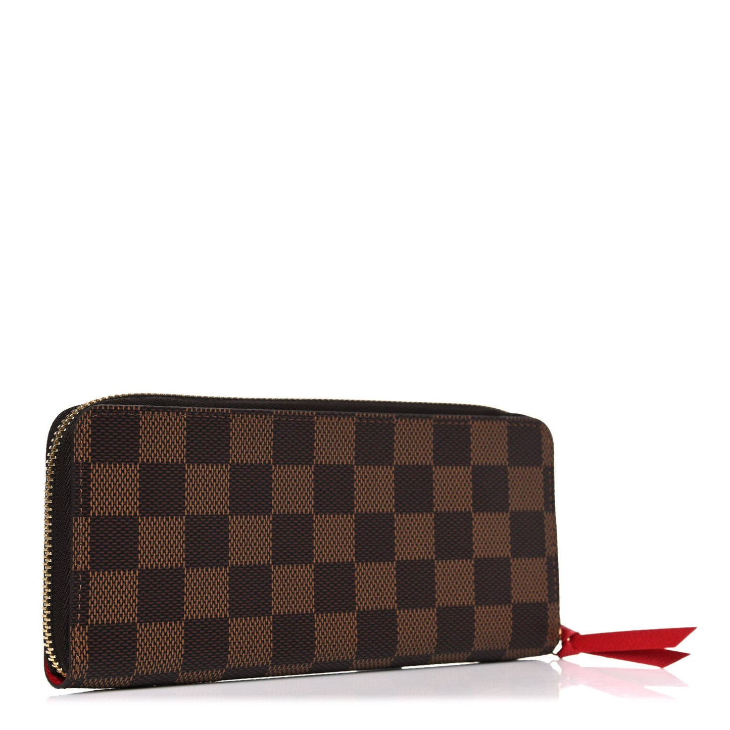 Damier Ebene Clemence Wallet Cherry