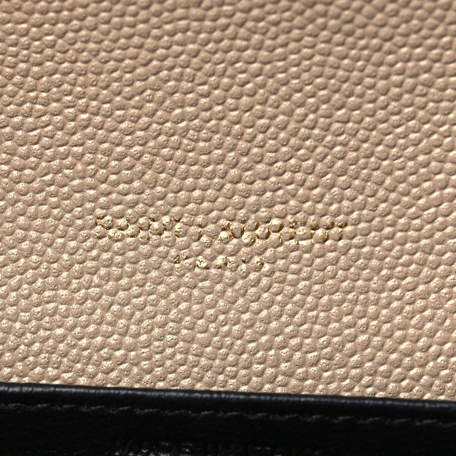 Saint Laurent Grain De Poudre Monogram Uptown Chain Wallet Dark Beige 7 of 8