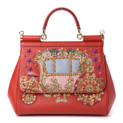 Dolce & Gabbana Dauphine Embellished Medium Miss Sicily Satchel Rosso 1 of 10
