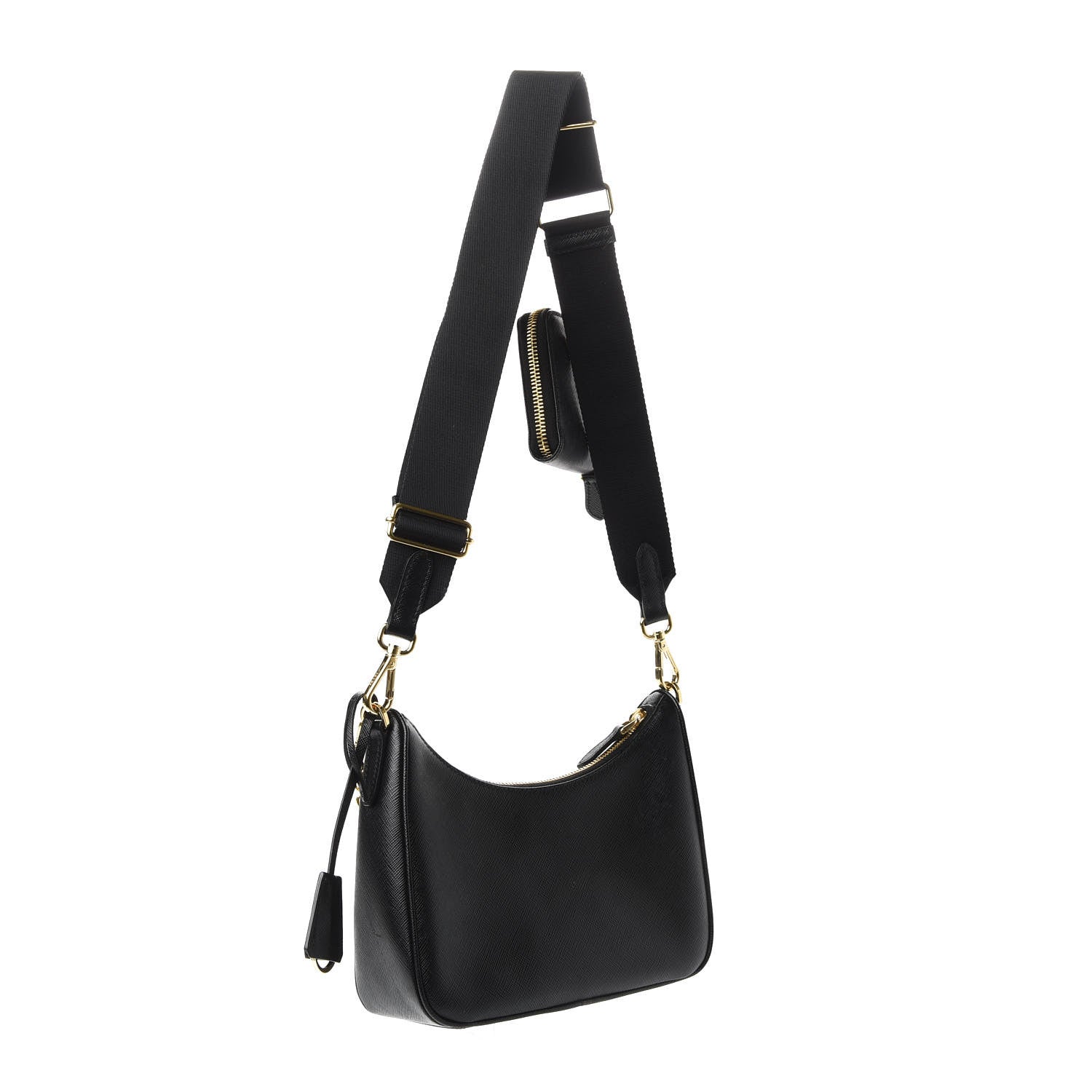 Prada Saffiano Lux Re-Edition 2005 Shoulder Bag Black 3 of 10