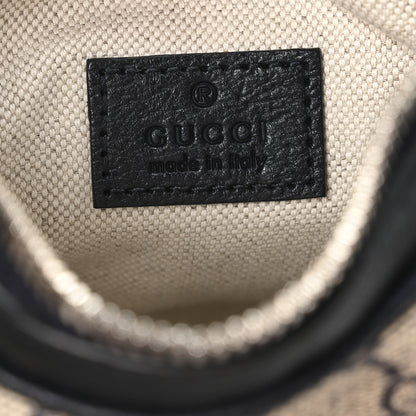Gucci GG Supreme Monogram Textured Calfskin Web Small Attache Shoulder Bag Beige Blue 10 of 21