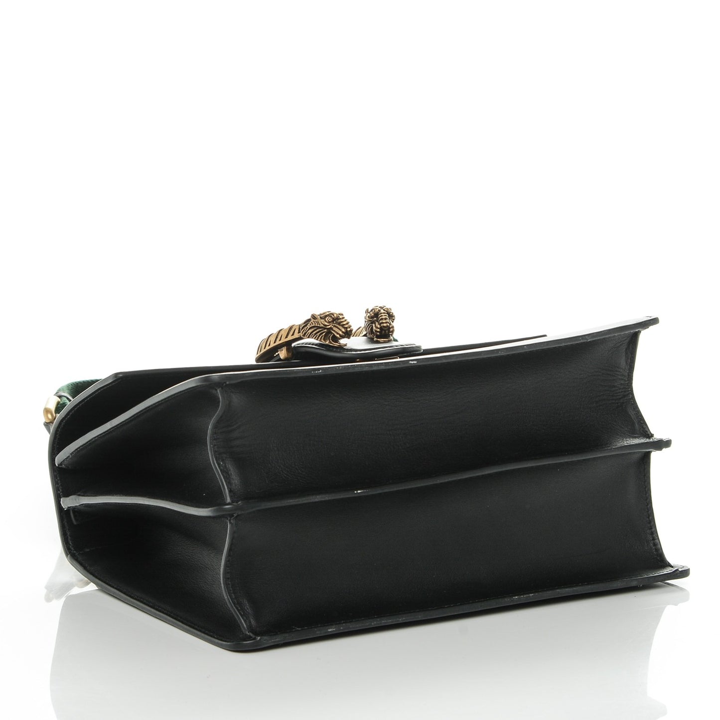 Moon Calfskin Web Medium Dionysus Bamboo Top Handle Bag Black