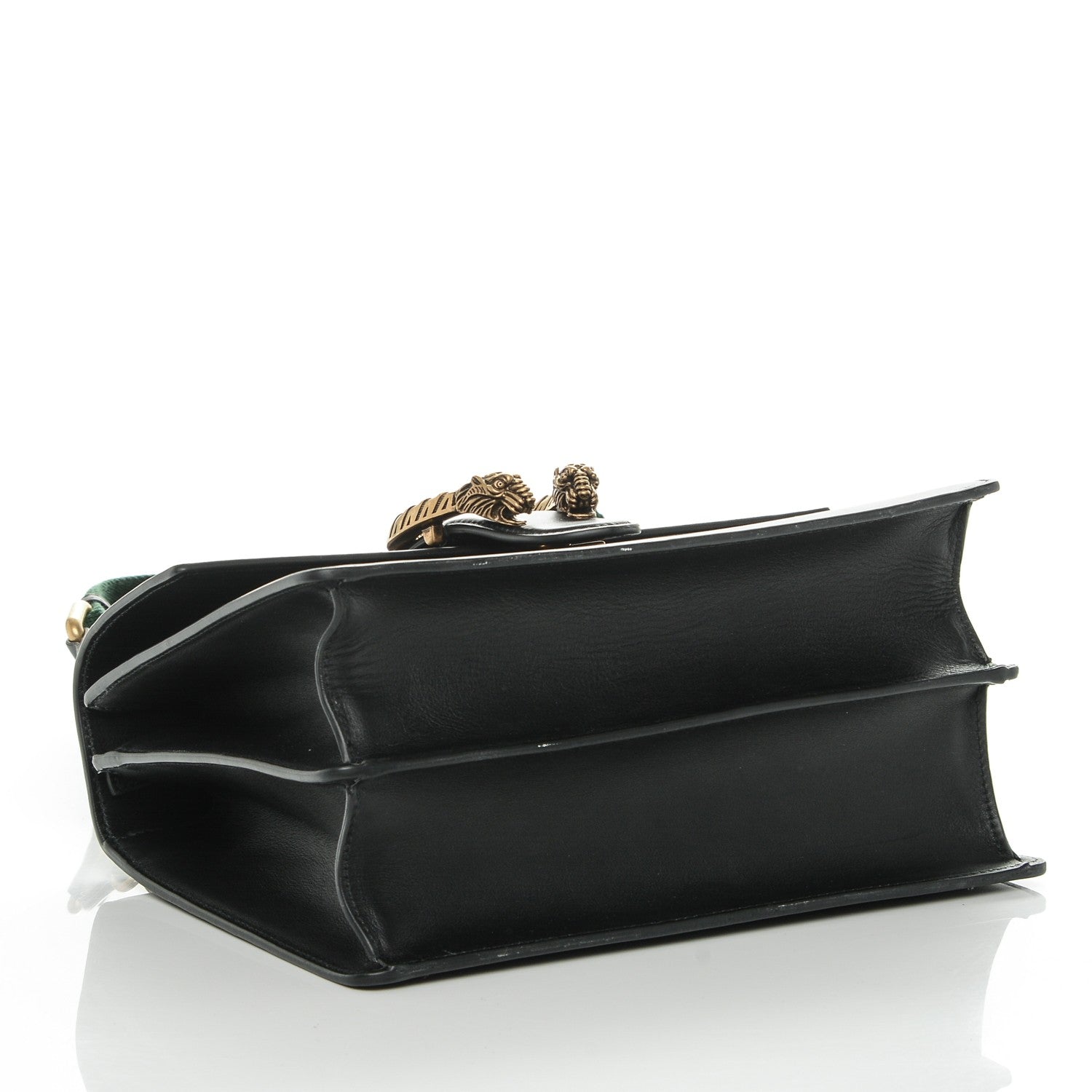 Gucci Moon Calfskin Web Medium Dionysus Bamboo Top Handle Bag Black 4 of 7