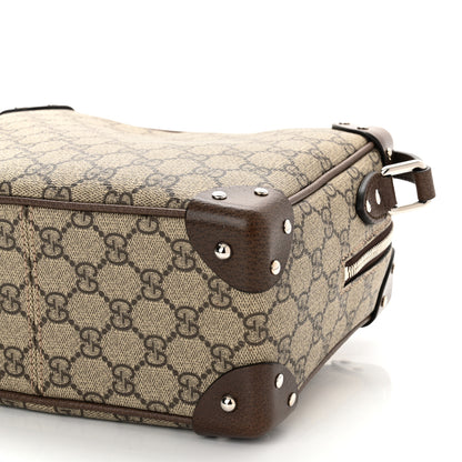 Gucci GG Supreme Monogram Textured Calfskin Square Messenger Bag Beige Ebony New Acero 10 of 10