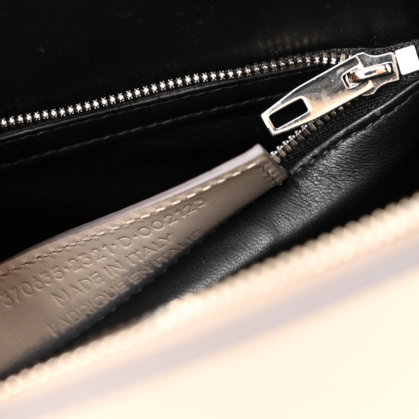 Smooth Calfskin Le Dix S Cartable Shoulder Bag Pearl Grey