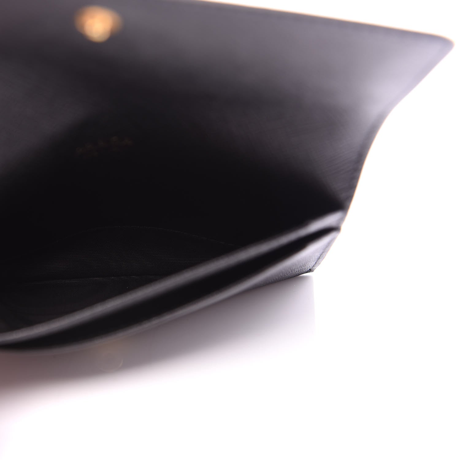 Prada Saffiano Metal Flap Wallet Black 7 of 9