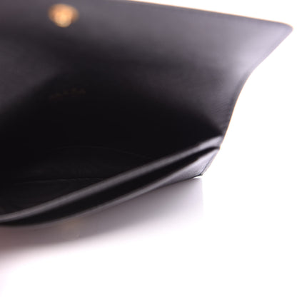 Prada Saffiano Metal Flap Wallet Black 7 of 9
