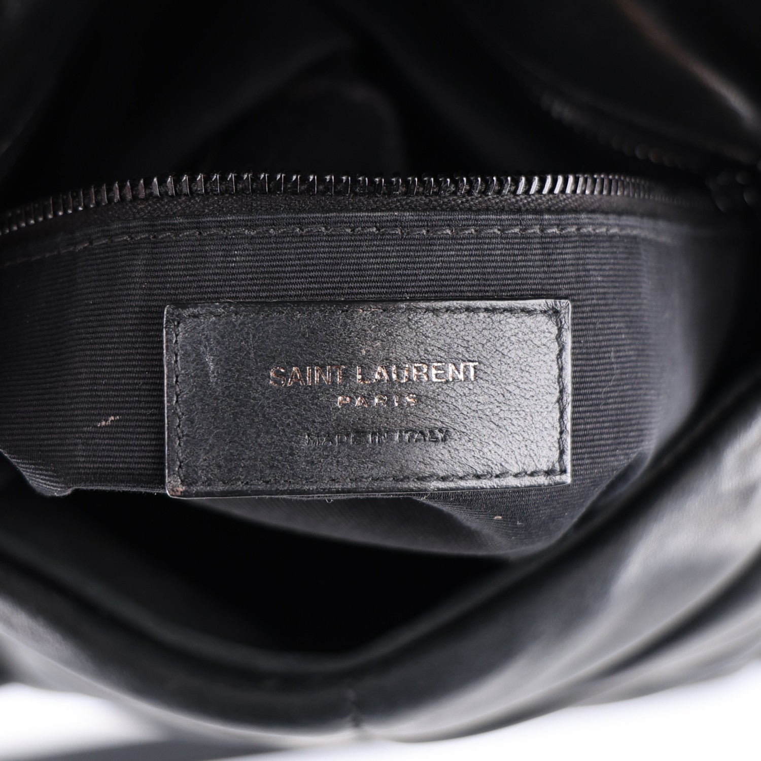 Saint Laurent Lambskin Quilted Monogram Monochrome Small Loulou Puffer Chain Satchel Black 7 of 11
