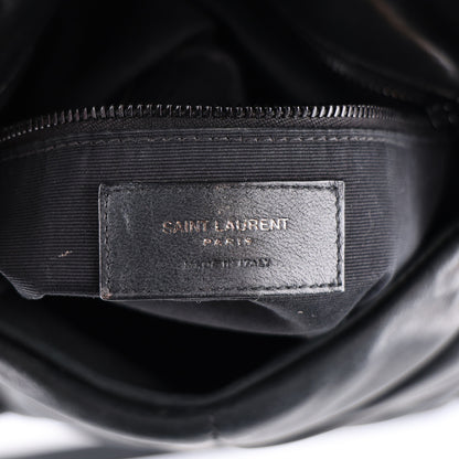 Saint Laurent Lambskin Quilted Monogram Monochrome Small Loulou Puffer Chain Satchel Black 7 of 11