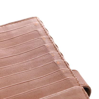 Bottega Veneta Madras Goatskin Intrecciato Flap Wallet Tea 9 of 16