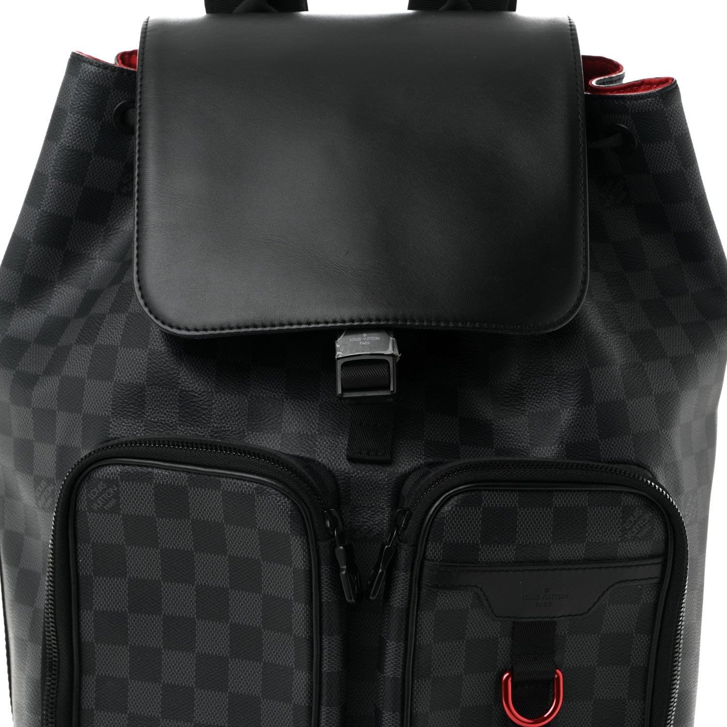 Louis Vuitton Damier Graphite Utility Backpack Red 7 of 9