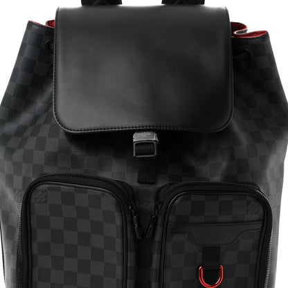 Louis Vuitton Damier Graphite Utility Backpack Red 7 of 9