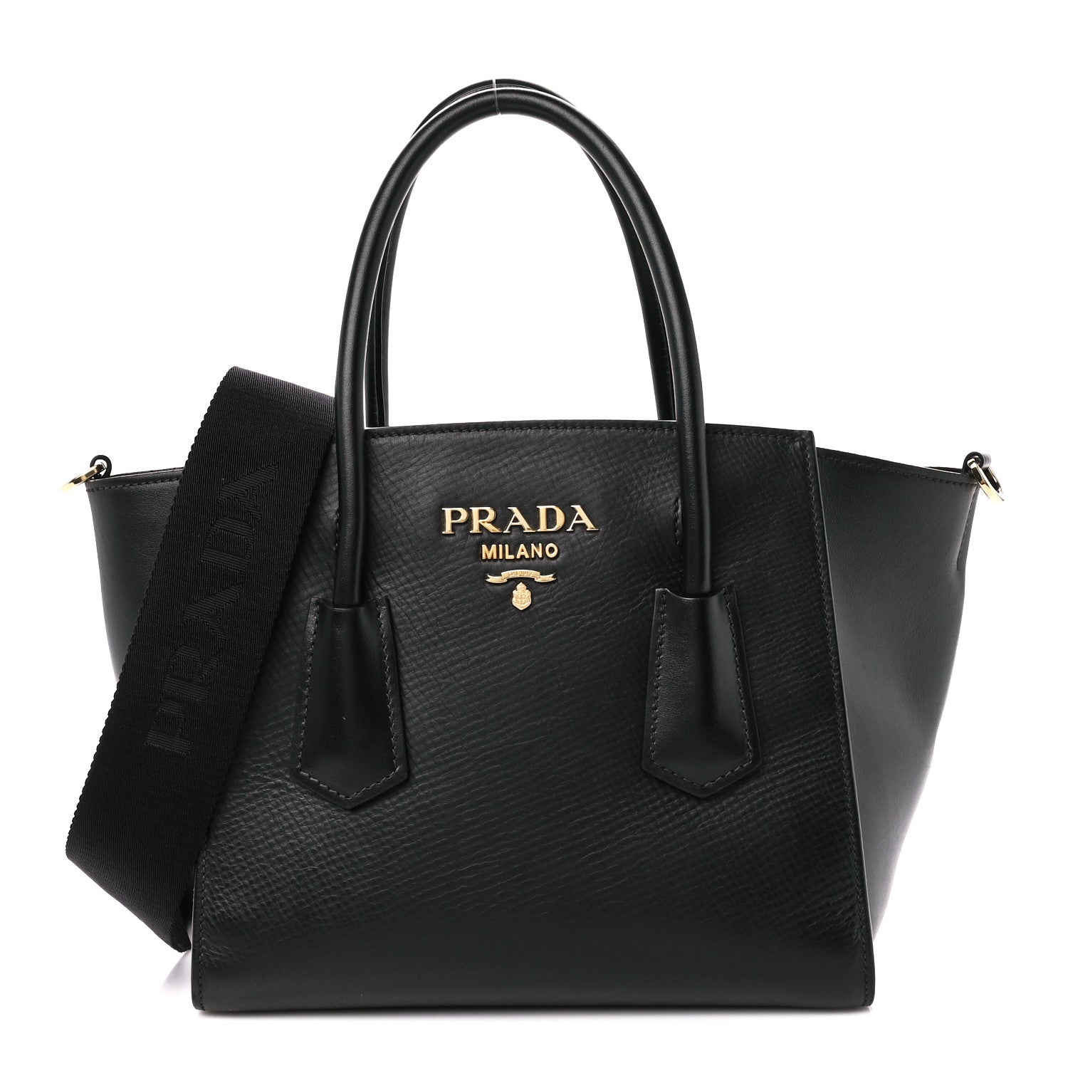 Prada Vitello Glace Calfskin Twin Pocket Tote Black 1 of 11