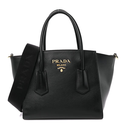 Prada Vitello Glace Calfskin Twin Pocket Tote Black 1 of 11