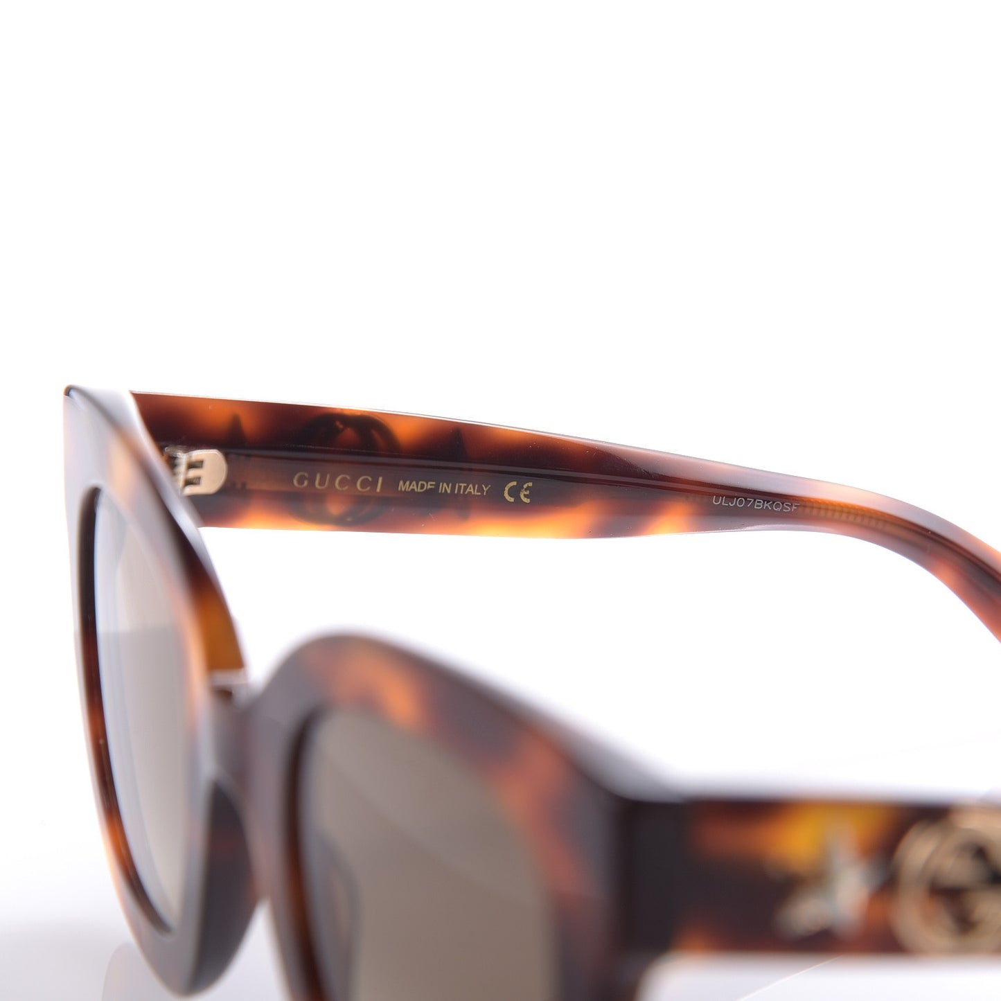 Round Frame Star Sunglasses GG0208S Tortoise