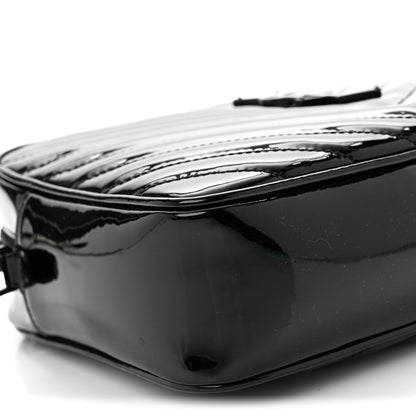 Saint Laurent Patent Calfskin Matelasse Monogram Lou Camera Bag Black 8 of 10