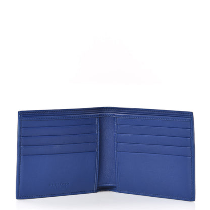 Bottega Veneta Nappa Intrecciato Crocodile Bi-Fold Wallet Cobalt Blue 5 of 9