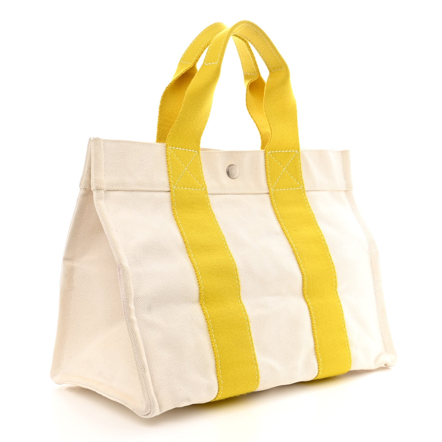 Hermes Canvas Fourre Tout PM Craie Lime 3 of 14