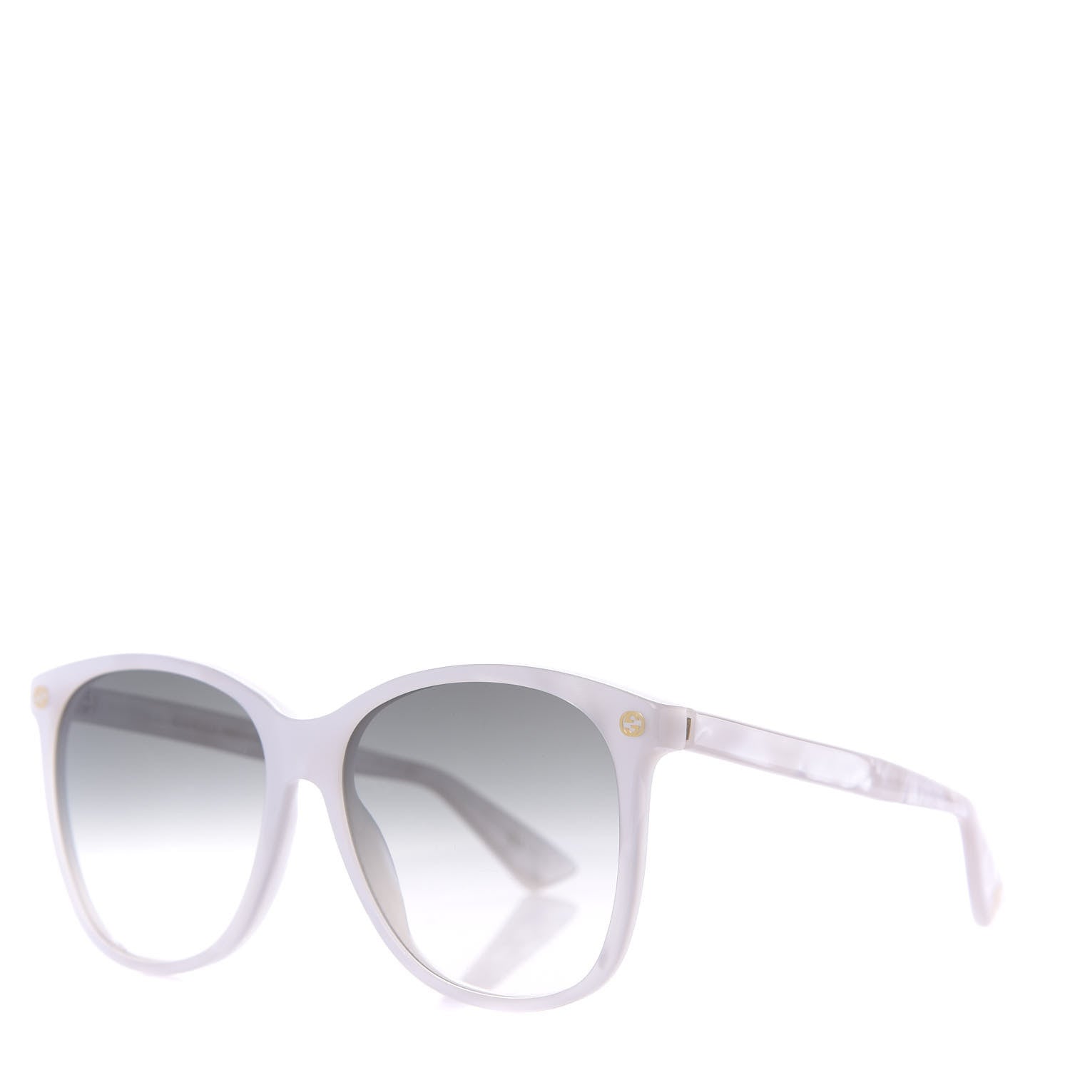 Gucci Acetate Round GG Sunglasses GG0024S Pearl 1 of 7