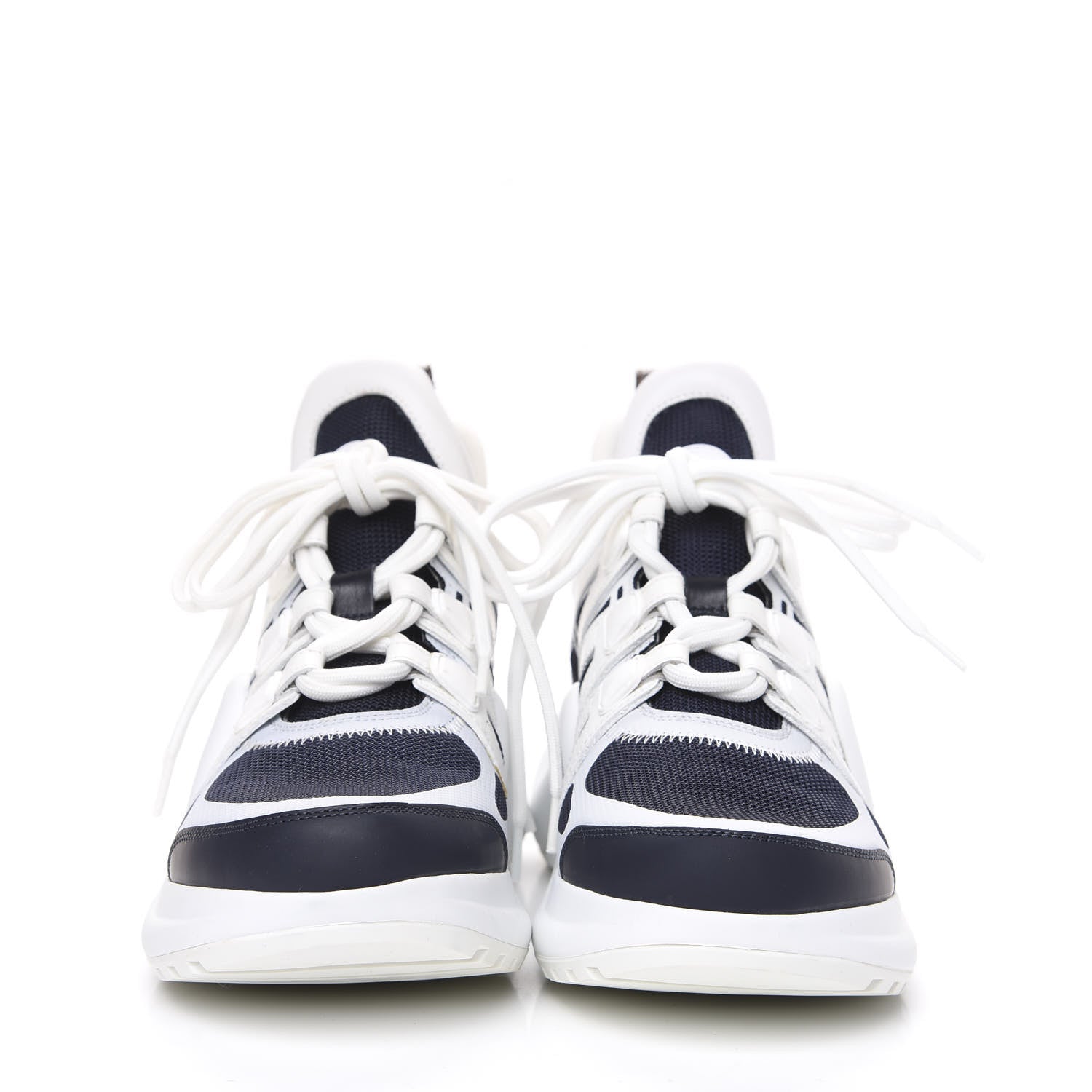 Louis Vuitton Calfskin Technical Nylon LV Archlight Sneakers 37 Marine 2 of 9