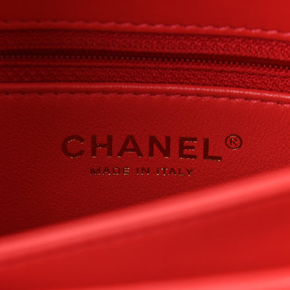 Chanel Lambskin Quilted Small Trendy CC Flap Dual Handle Bag Red 9 of 10