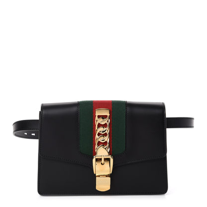 Gucci Calfskin Sylvie Belt Bag Black 1 of 10