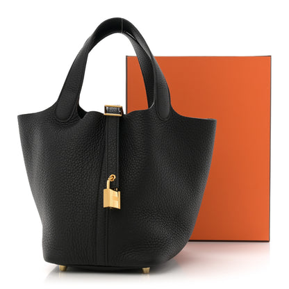 Hermes Taurillon Clemence Picotin Lock 18 PM Black 11 of 11