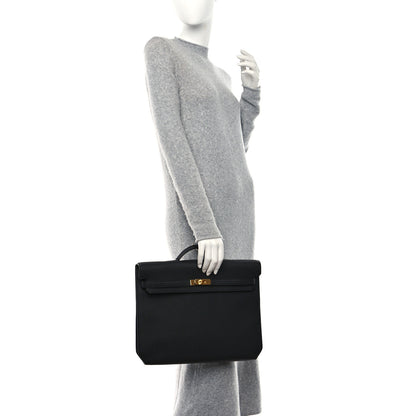 Hermes Togo Kelly Depeches 36 Black 2 of 9