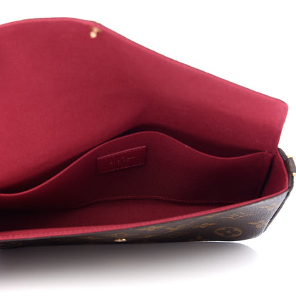 Louis Vuitton Monogram Pochette Felicie Chain Wallet Fuchsia 5 of 7