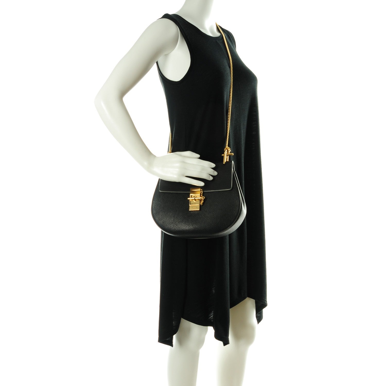 Chloe Goatskin Medium Drew Shoulder Bag Black 2 of 7