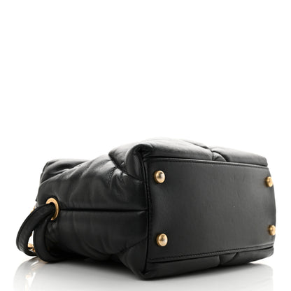 Chanel Lambskin Quilted Small Bowling Bag Black 4 of 10